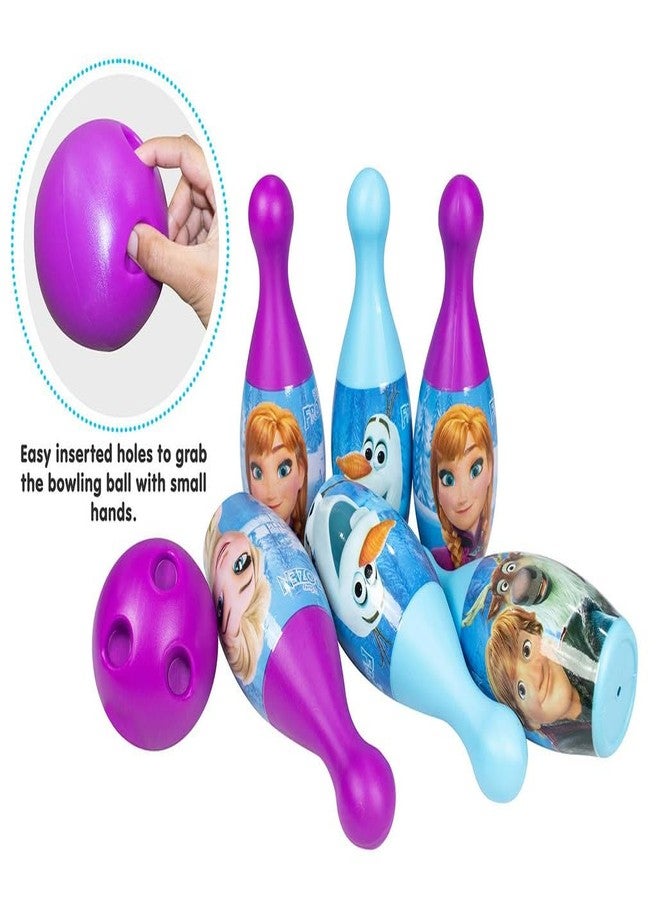AHBHT 6 Pin 1 Ball Bowling Game Set Plastic Indoor and Outdoor Frozen Bowling Set for Kids (Multicolor) - Image 4